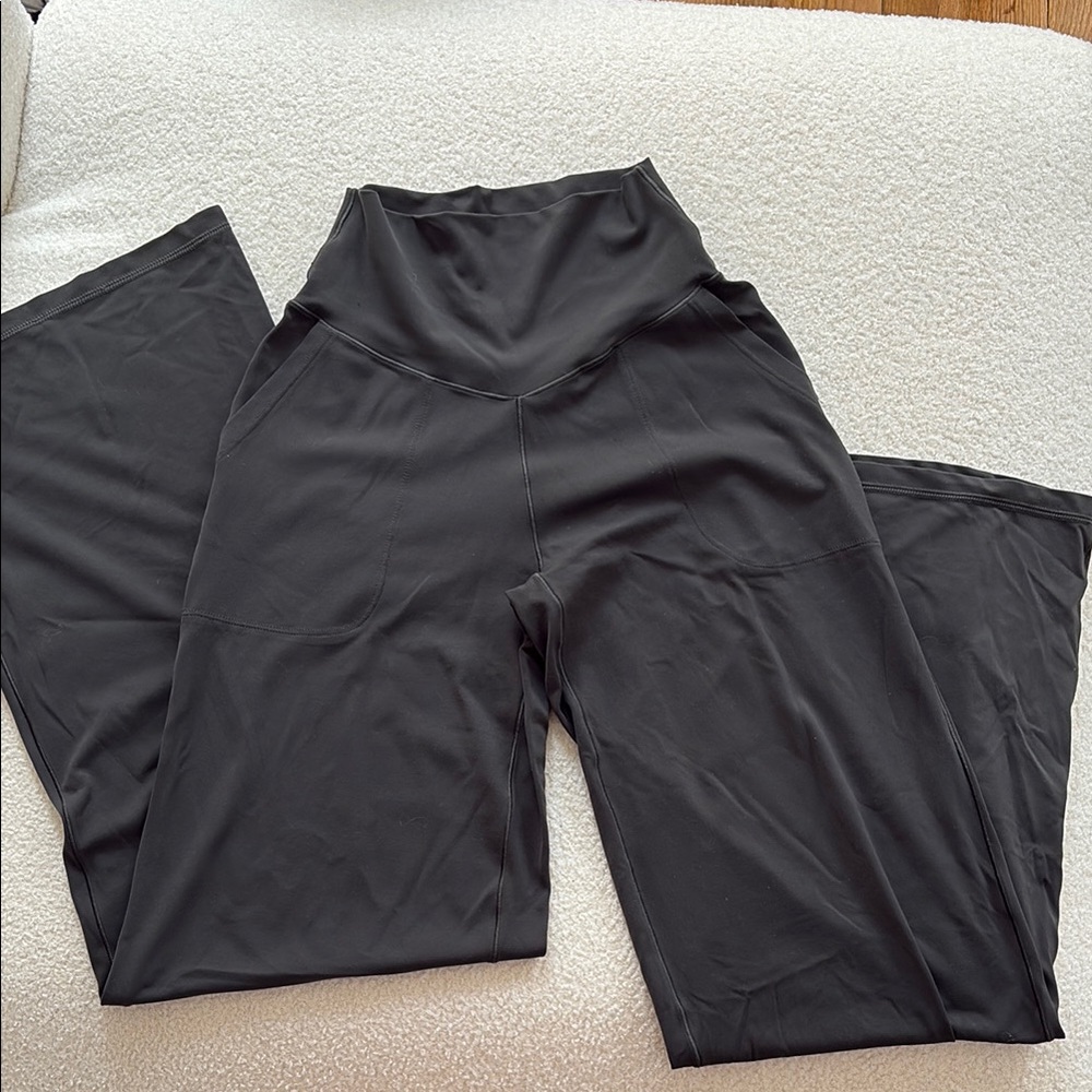 Aerie Gray Wide-Leg Yoga Pants